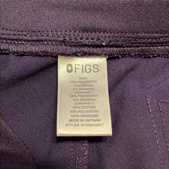 Figs Zamora Jogger Scrub Pants Purple Scrubs Bottoms - size Small Tall - Picture 10 of 16
